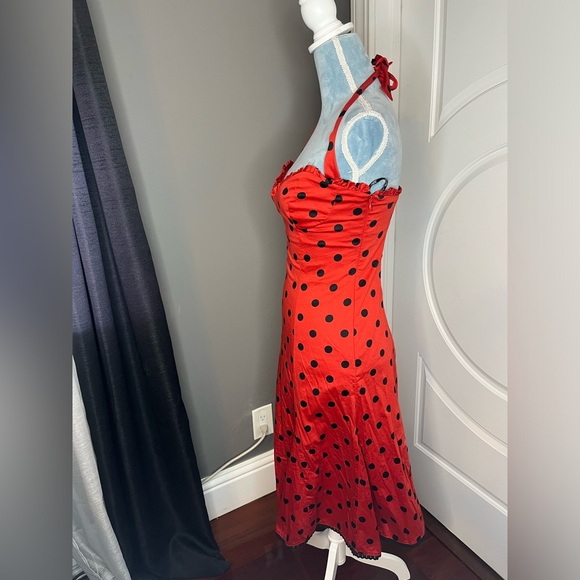 vintage distressed polka dot betsey johnson dress